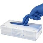 North DexPure 801-30 Blue Latex Disposable Gloves Food Safe 300 μm, Size 7