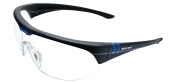 North Millennia 2G Safety Glasses, Dielectric, Anti-Fog Coating, Clear, Blue, Black Polycarbonate Lens, Nylon