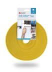 VELCRO® Yellow Hook & Loop Tape, 10mm x 25 m