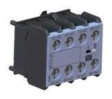 WEG Auxiliary Contact Block, 4 Contact, 2 NC/2 NO, BFCA, Front, 10 A, 690V ac, BFCA-22