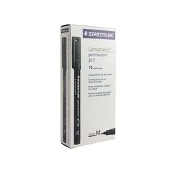 Staedtler Lumocolour Pen Permanent Medium Black (Pack of 10) 317-9