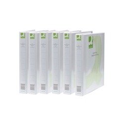 Q-Connect Presentation 25mm 2D Ring Binder A4 White (Pack of 6) KF72645