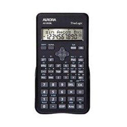 Aurora Black 2-Line Scientific Calculator (2 line display shows both sum and answer) AX582BL