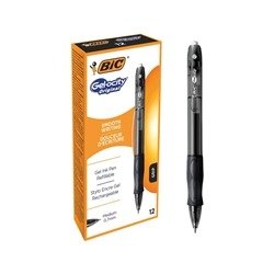 Bic Gel-ocity Original Gel Pen Medium Black (Pack of 12) 829157