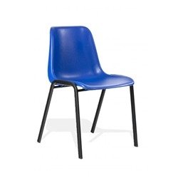 Polly Stacking Visitor Chair Blue Polypropylene (MOQ of 4 - Priced Individually)