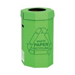 Acorn Cardboard Recycling Bin 60 Litre Green (Pack of 5) 402565