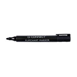 Q-Connect Flipchart Marker Pen Bullet Tip Black (Pack of 10) KF15392