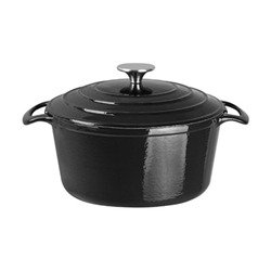 Vogue Black Round Casserole Dish 3.2Ltr
