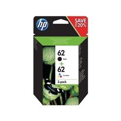 HP 62 Original Ink Cartridge 4/4.5-ml Black/Tri-color N9J71AE