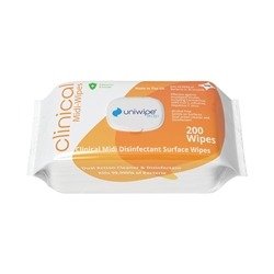 Uniwipe Clinical Midi Wipes (200 Pack) 1020