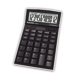 Aurora Black 12-Digit Desk Calculator DT920P