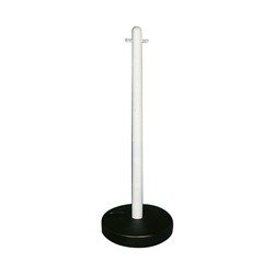 VFM White Free standing Post With Circular Plastic Base 328349