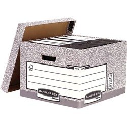 Bankers Box Storage Box Large Grey (Pack of 10) 01810-FFLP