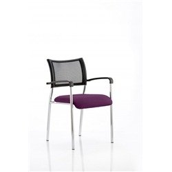 Brunswick Chrome Frame With Arms Bespoke Colour Seat Tansy Purple