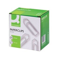 Q-Connect Paperclips No Tear 32mm (Pack of 1000) KF01313
